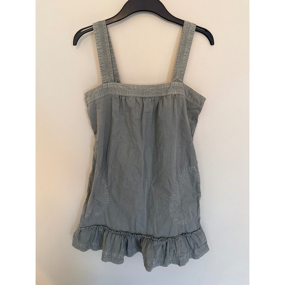 Lucky Brand Dresses & Skirts - Lucky Brand Womens XS Sage Green Ruffle Hem Sleeveless Mini Dress Adj Strap